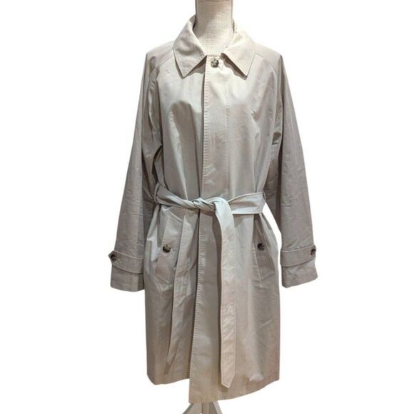 SuitSupply Men's EU 54 Tan Belted Trench Coat Water Repellant Cotton
